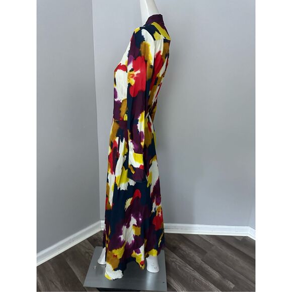 NWT SARA ROKA Shelby Floral A-Line Midi-Dress IT 38 / US 2 $1340 - Picture 8 of 12